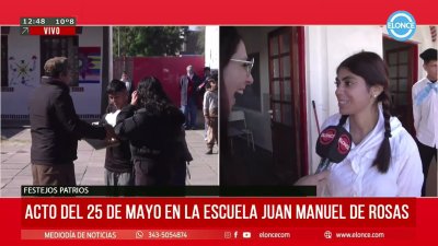 Estudiantes celebraron el 25 de Mayo con danzas y malambo en acto escolar